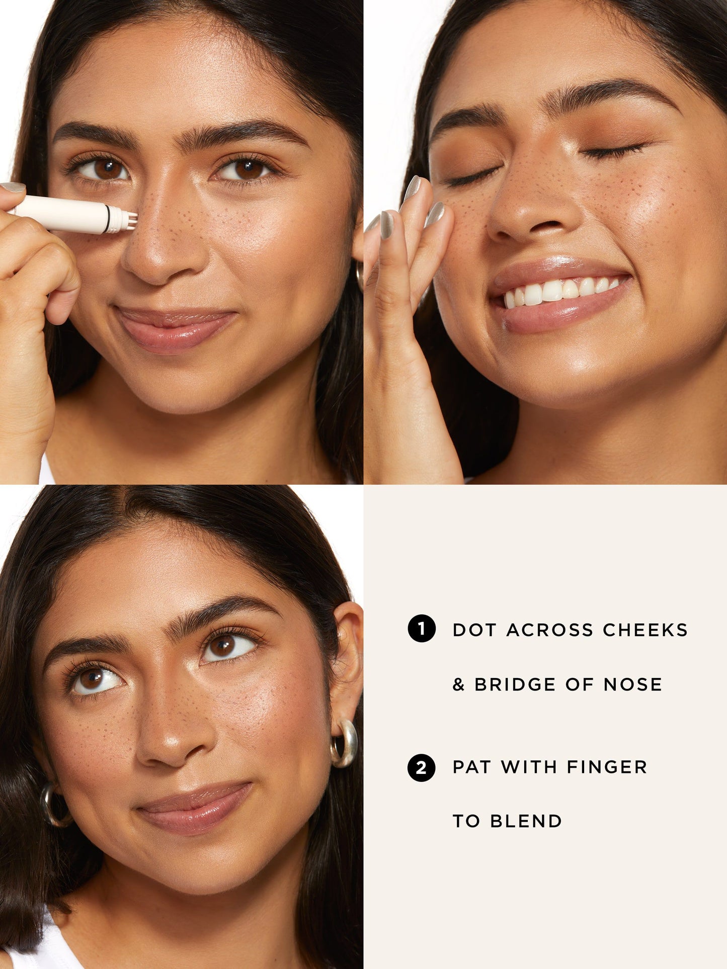 Go with the faux freckle stamp